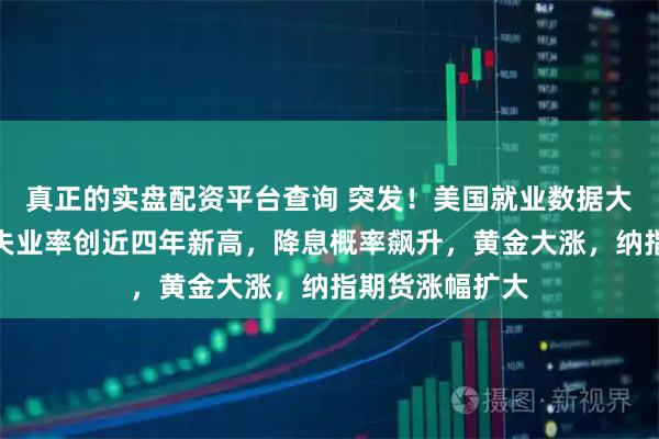 真正的实盘配资平台查询 突发！美国就业数据大幅低于预期，失业率创近四年新高，降息概率飙升，黄金大涨，纳指期货涨幅扩大